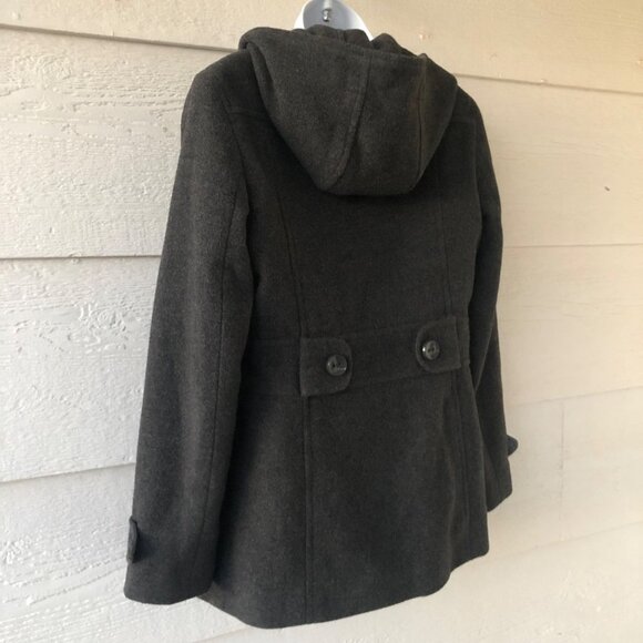 Kenneth Cole Reaction Size 8 Double Breasted Fitted Wool Blend Gray Jacket Coat - Picture 15 of 15